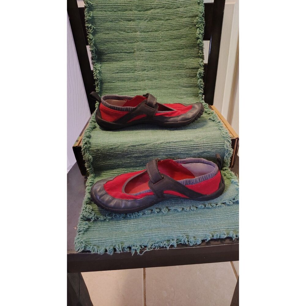 Merrell Barefoot Pure Glove Mary Jane Minimalist Shoes - Red & Black - Size 6.5